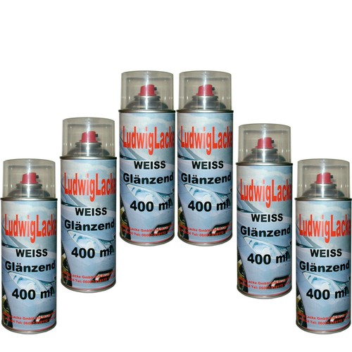 Weiß glänzend spraydosen - , 6