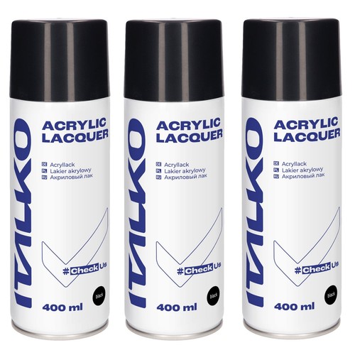 400ml schwarz glänzend - 3x,